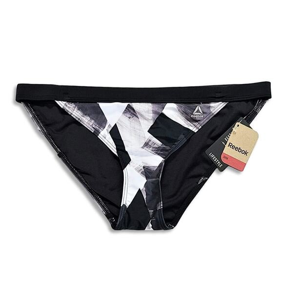 New! Reebok Women's Abstract Print  Hipster Bikini Swim Bottom - Picture 3 of 5